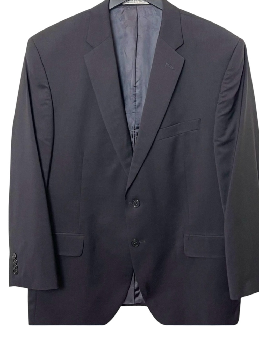 Joseph Abboud MADE IN CANADA Black Wool 2 Button Blazer Suit Jacket (44S)